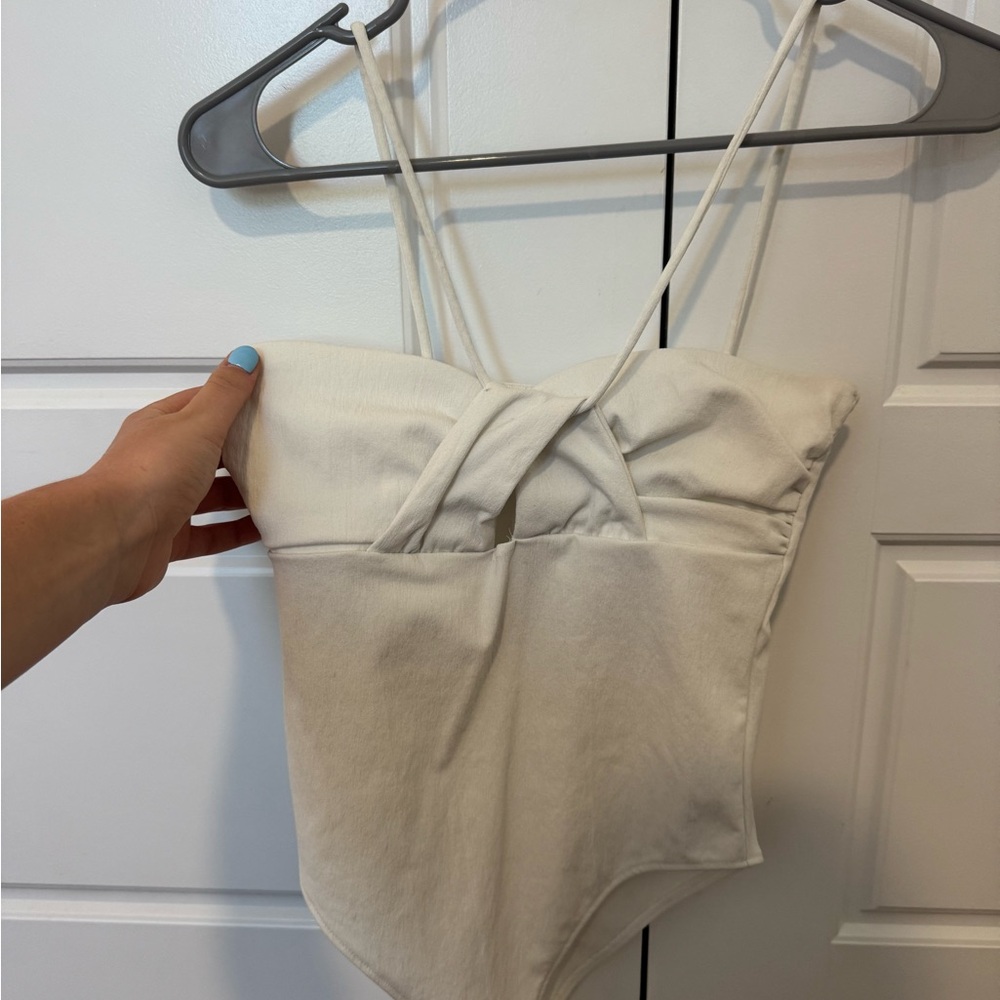 Zara Cream Strappy Bodysuit